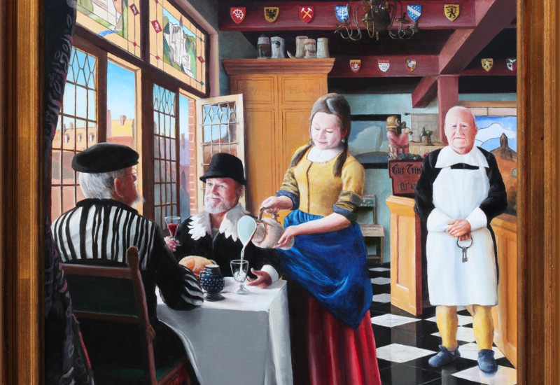 Gut Trinken und Essen - Oil on panel