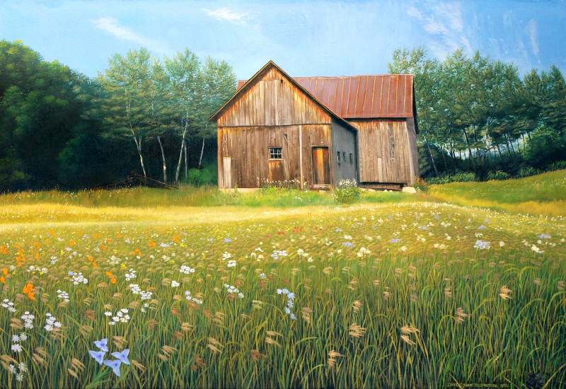 Miller Barn - Oil on canvas