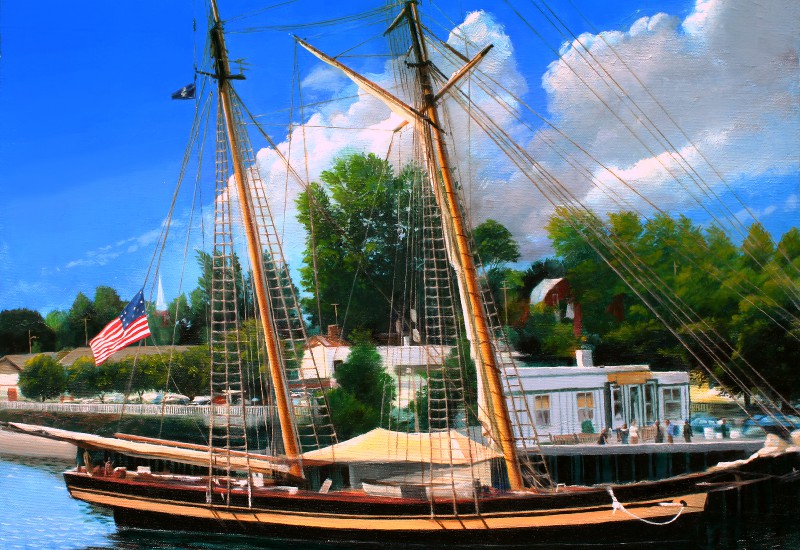 Pride of Baltimore II - Oil on canvas